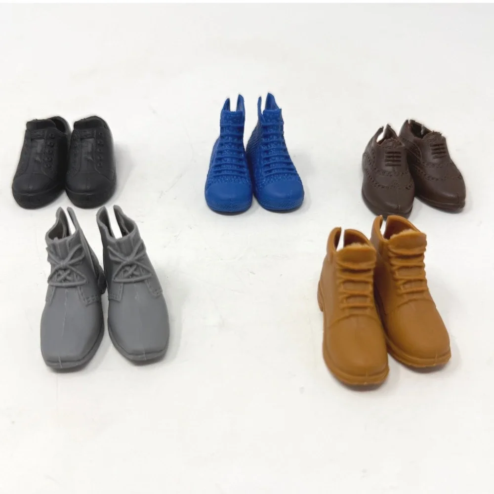 Unbranded Ken Barbie Size Doll Shoes Lot of 5 Pairs Sneakers Boots Dress Shoes